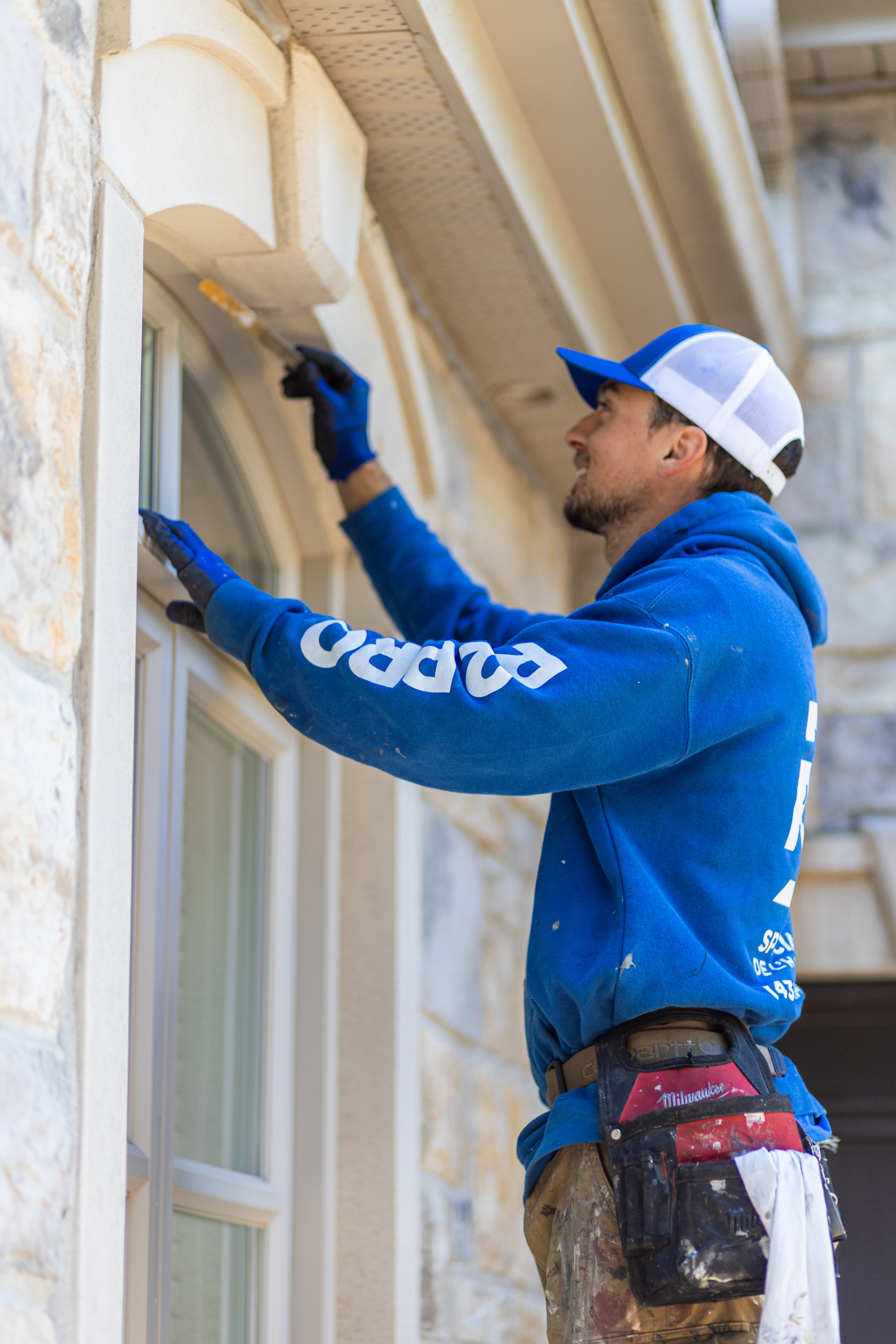 Application professionnelle de peinture au spray